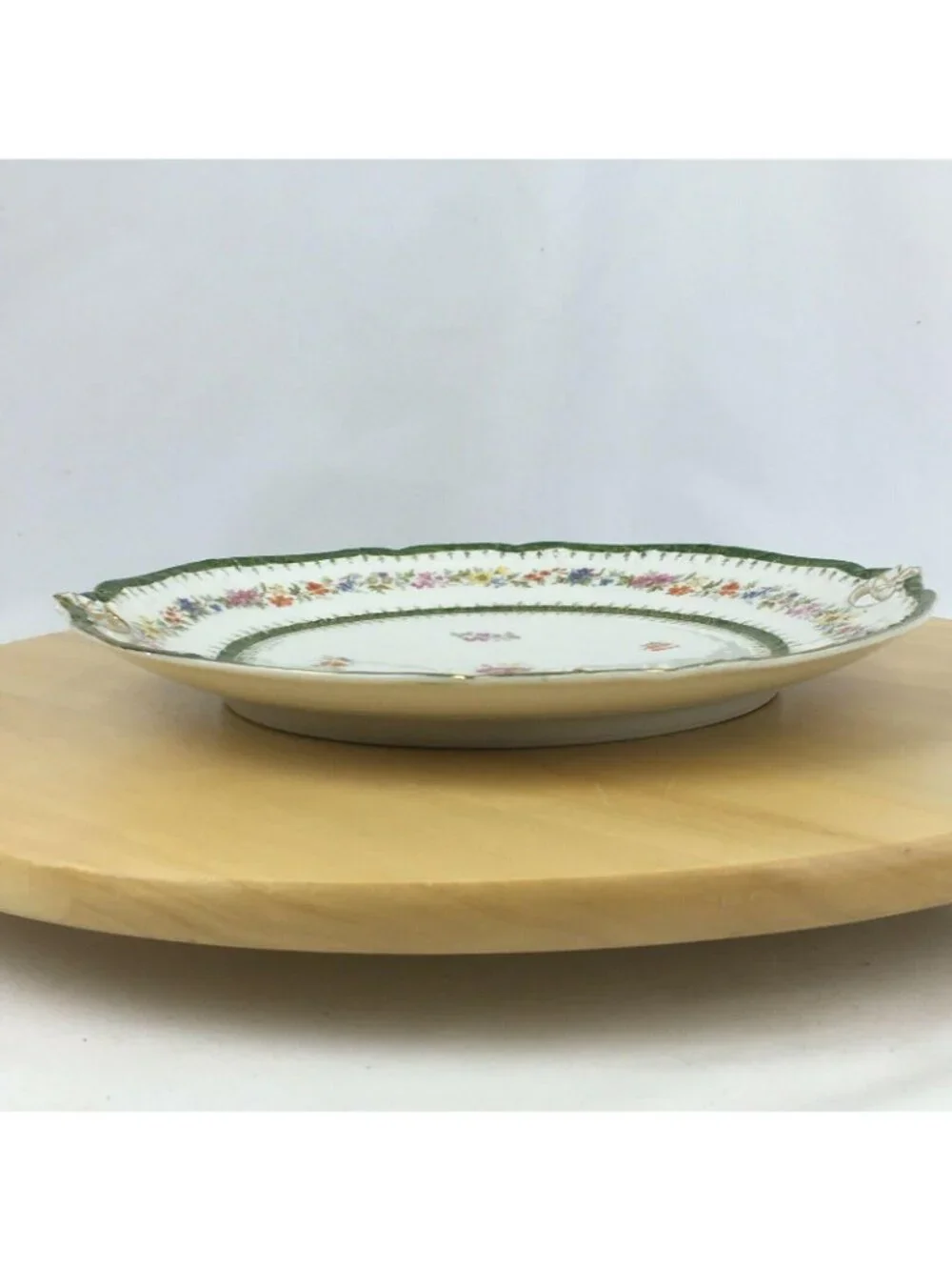 CT Altwasser Floral Handled Cake Plate CT Germany #10551